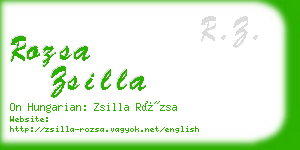 rozsa zsilla business card